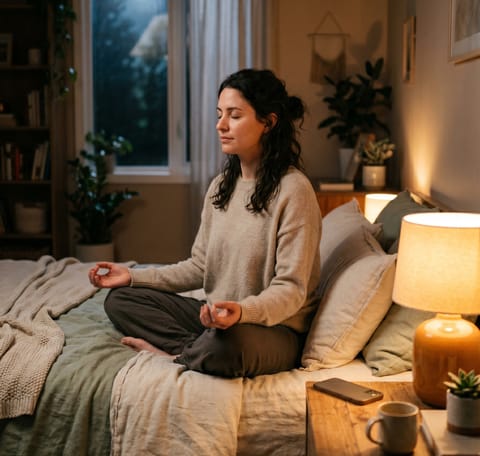 Burned Out, Exhausted, and Can’t Sleep? Here’s What Meditation Actually Does to That Cycle
